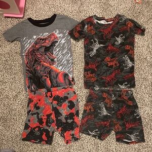 Place Kids Dinosaur Pajama Set - Gray, Red, and Black